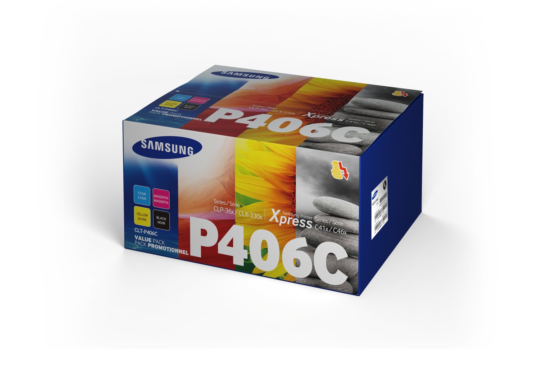 Toner Samsung – SU379A, CLT-P406C – Negro, Cian, Magenta, Amarillo