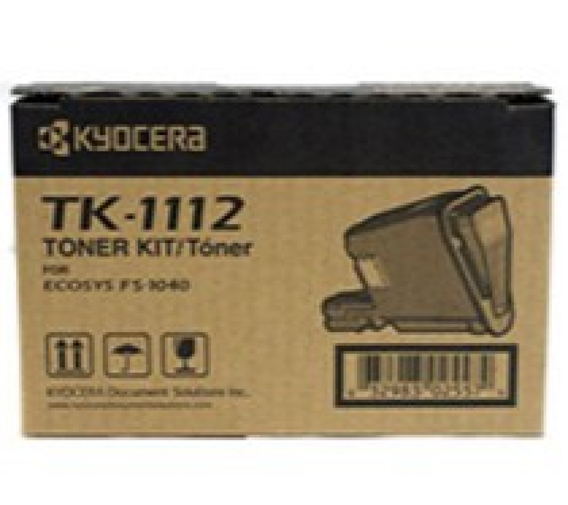 Tóner KYOCERA TK-1112 – 2500 páginas, Negro, FS- 1040, FS-1020MFP, FS-1120MFP.