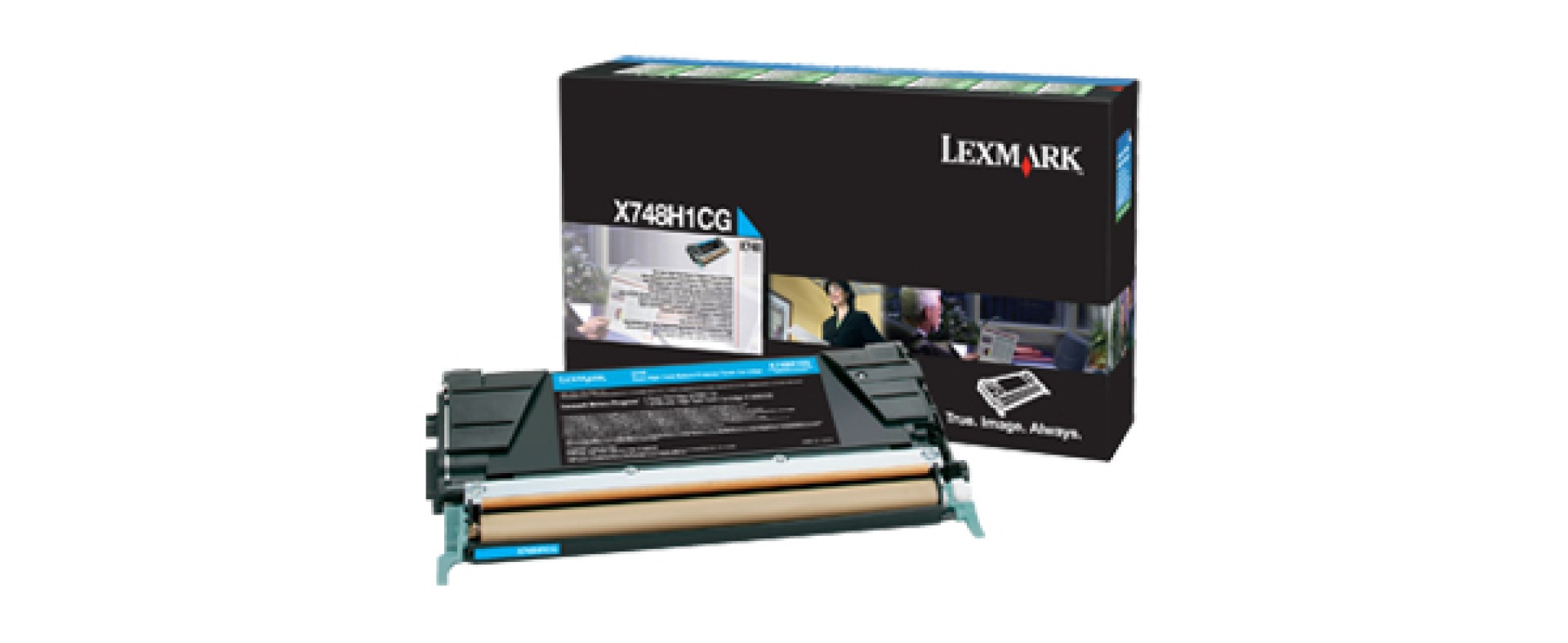 Cartucho tóner LEXMARK – 10000 páginas, Cian, Laser, Negro