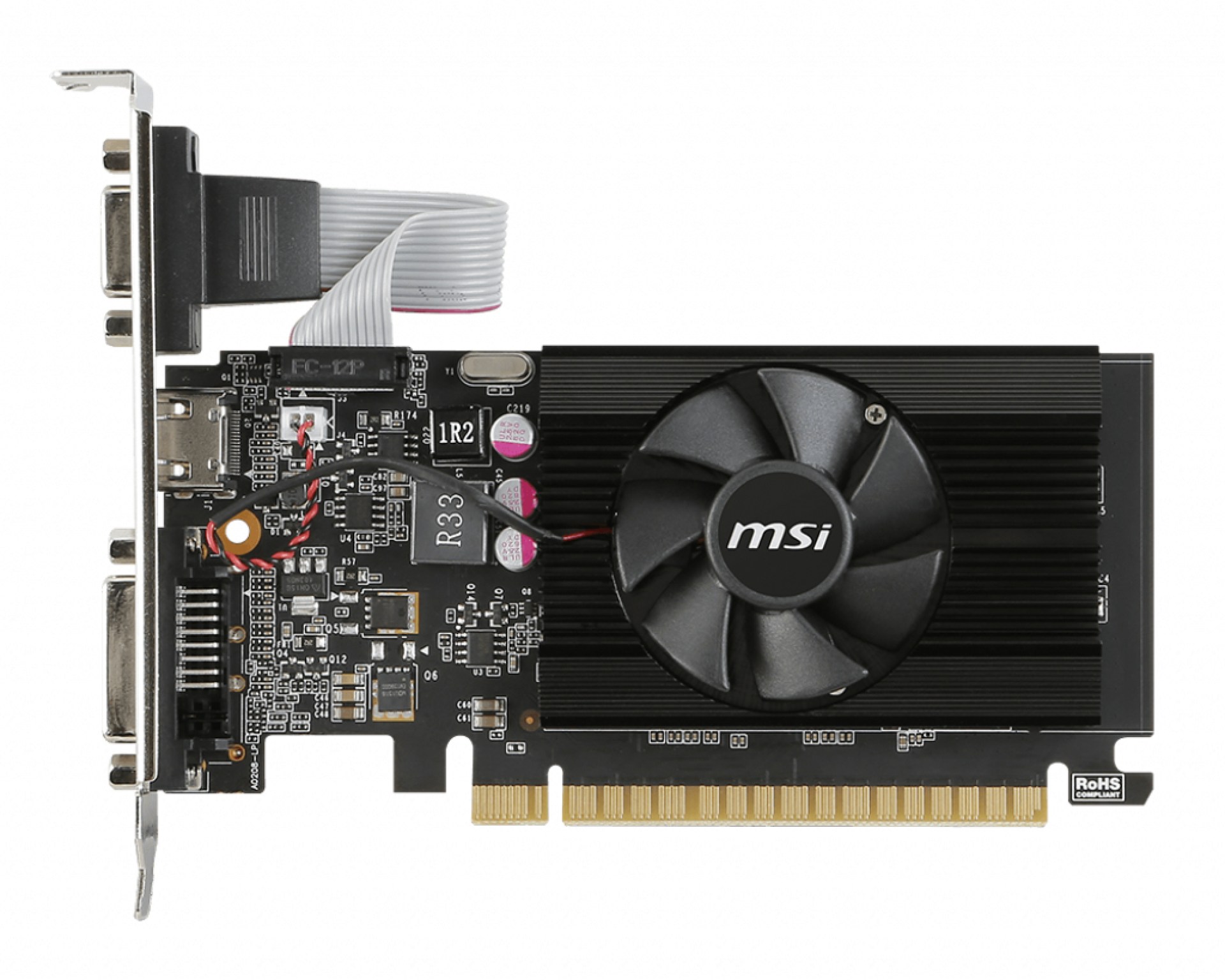 Tarjeta de video MSI GT 710 2GD3 LP – NVIDIA, GeForce GT 710, 2GB, GDDR3-SDRAM, PCI Express 2.0